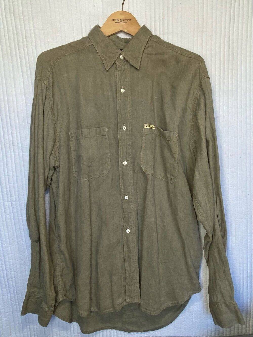 Replay Linen Button-Down Shirt